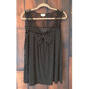 Women's Ivy Rose plus size sleeveless polka dot and lace top size 2X